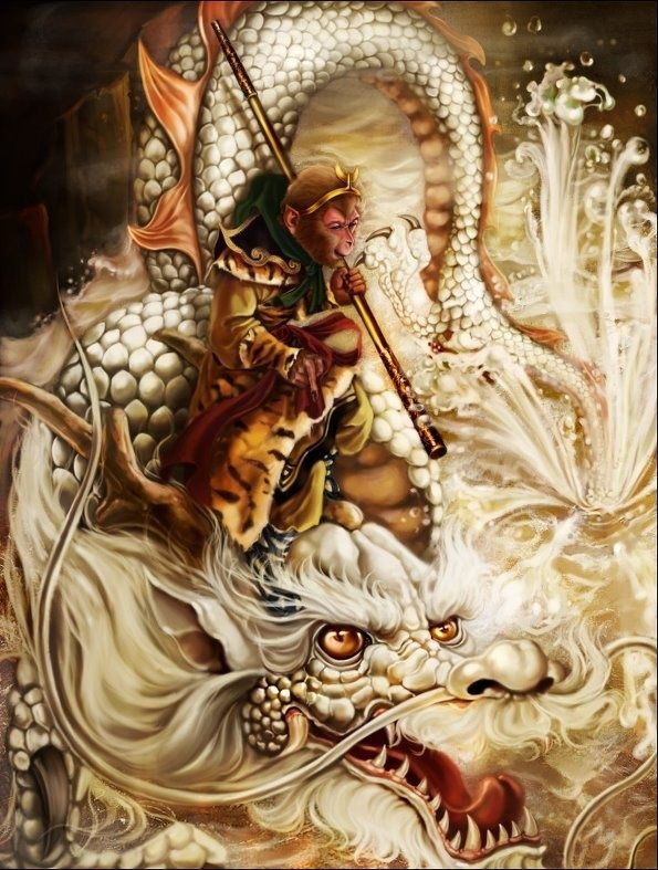 595x787 The Monkey King Artwork - Monkey King Painting