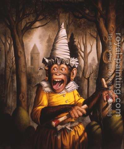 400x481 Unknown Artist Dress Monkey 6 Painting Anysize 50% Off - Monkey Painting Artist