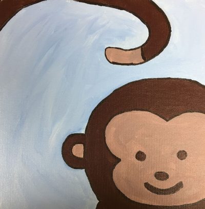 400x408 Kids Monkey Painting Class - Monkey Painting For Kids