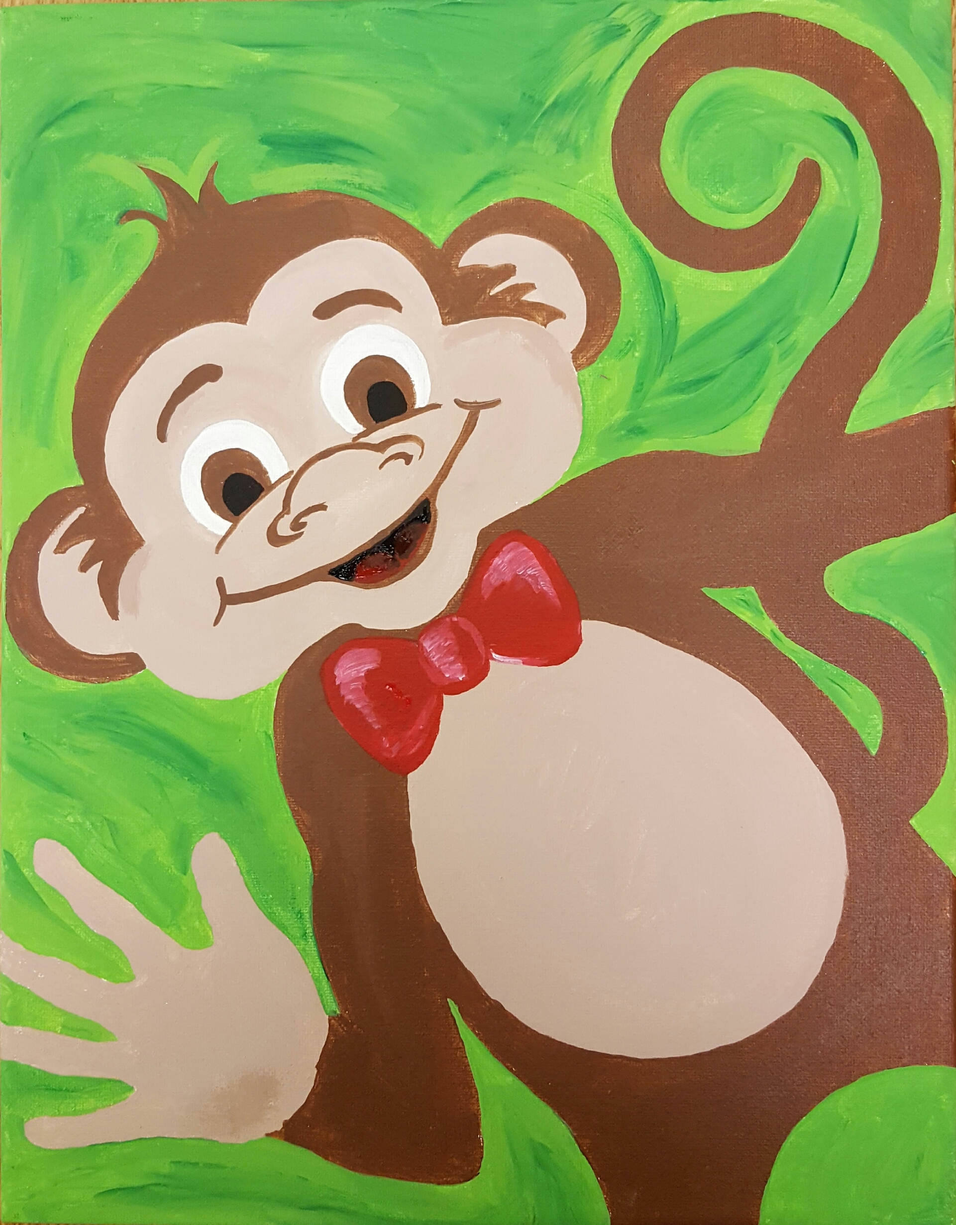 1921x2461 Children's Parties Art Uncorked! - Monkey Painting For Kids