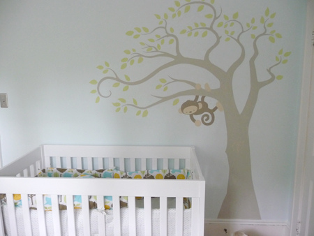 450x338 Boys Nursery Design Ideas - Monkey Painting For Nursery