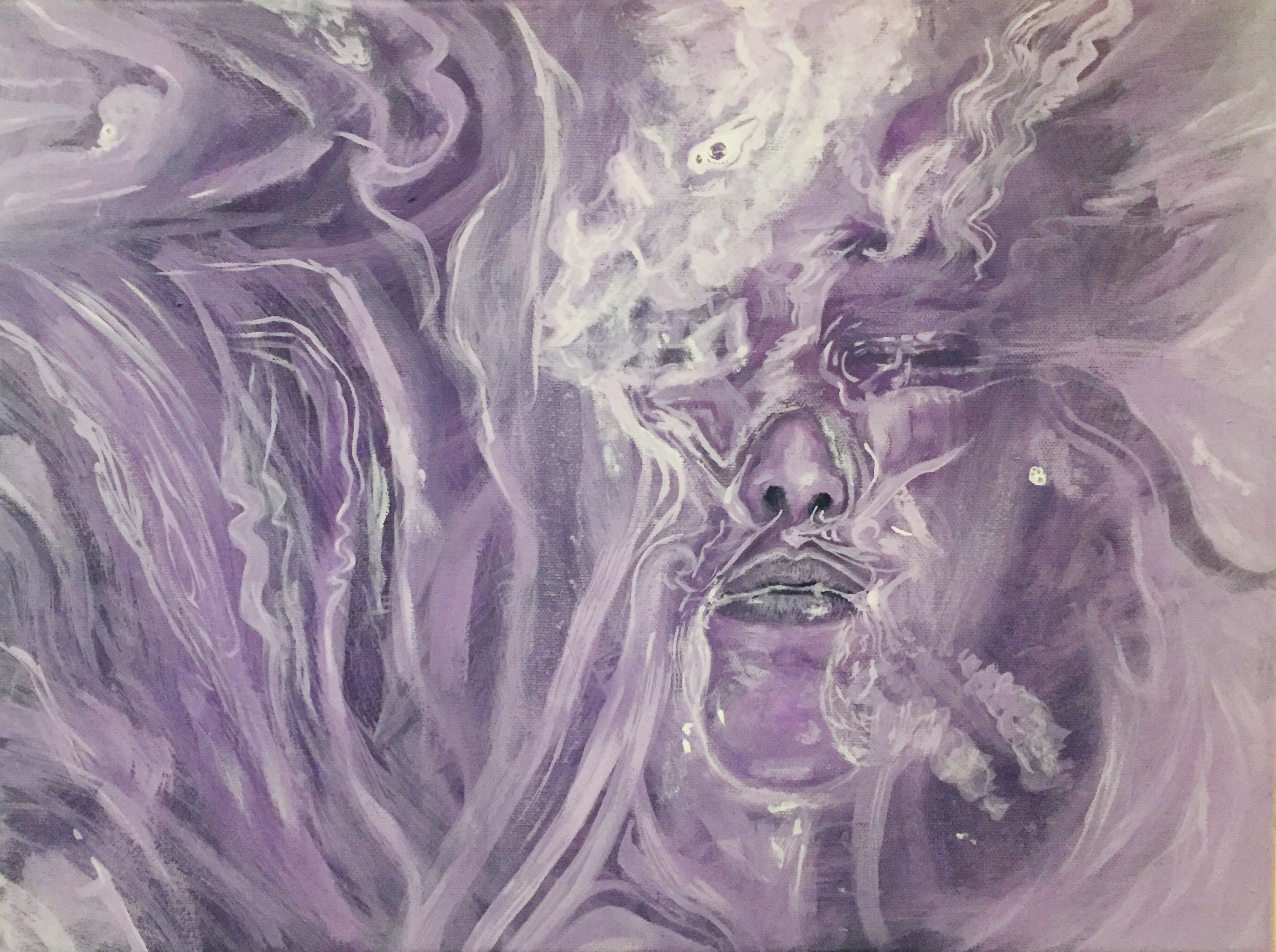 2738x2043 Mono Color Acrylic Painting. Originals Acrylics - Mono Color Painting