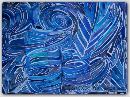 424x316 Monochromatic Abstract Art Meet Abstract Expressionist Ed Tajchman - Monochromatic Abstract Painting