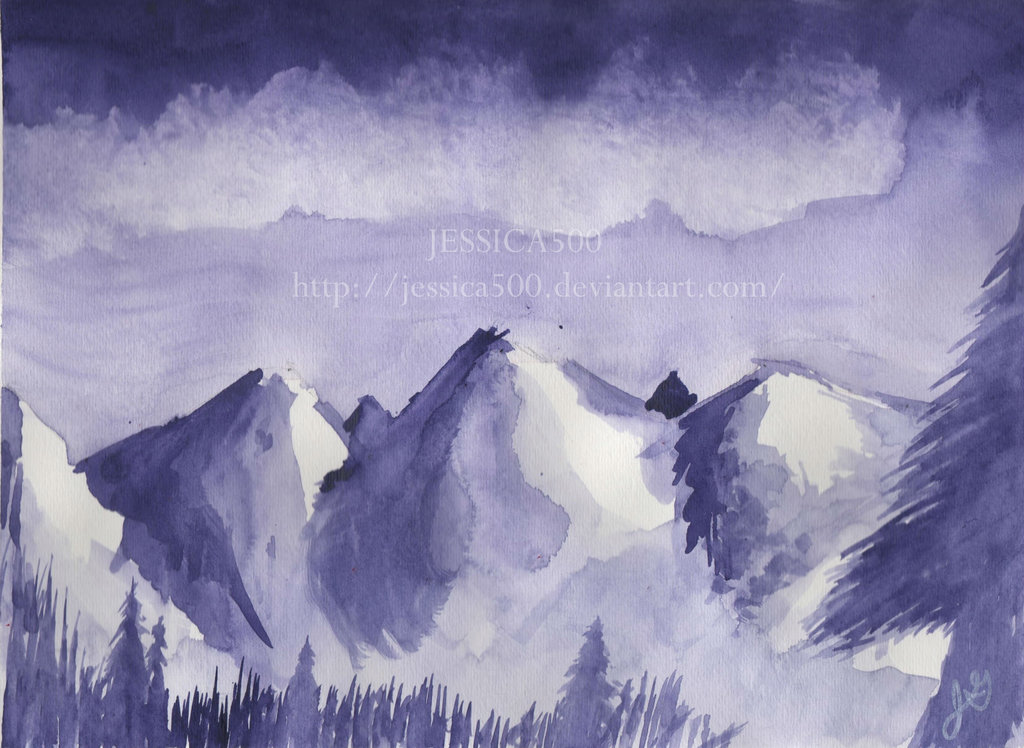 1024x748 Monochromatic Purple By Jessica500 - Monochromatic Landscape Painting