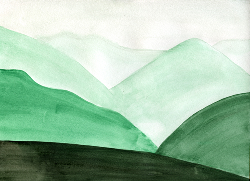 500x363 Monochromatic Landscape - Monochromatic Landscape Painting