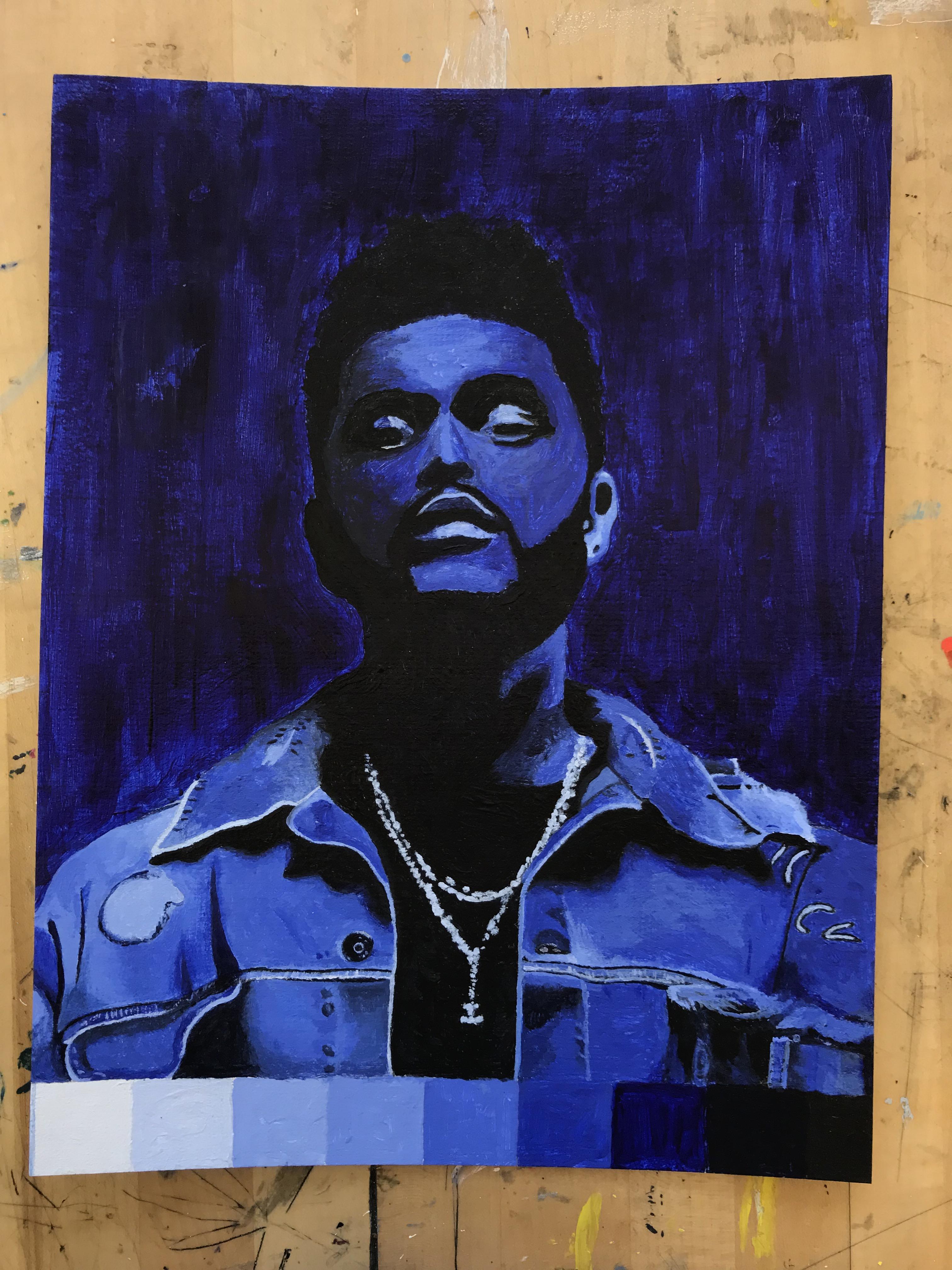 3024x4032 Monochromatic Painting I Did For Art Class Theweeknd - Monochromatic Painting