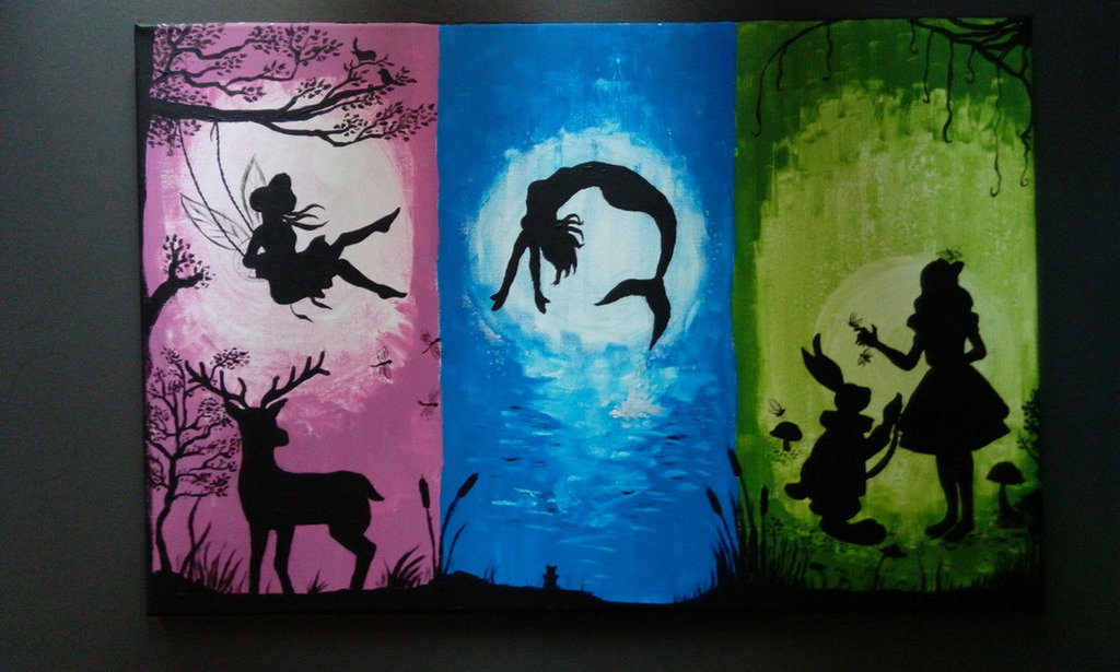 1024x615 Monochromatic Painting Fun Silhouette By Sakijane - Monochromatic Painting