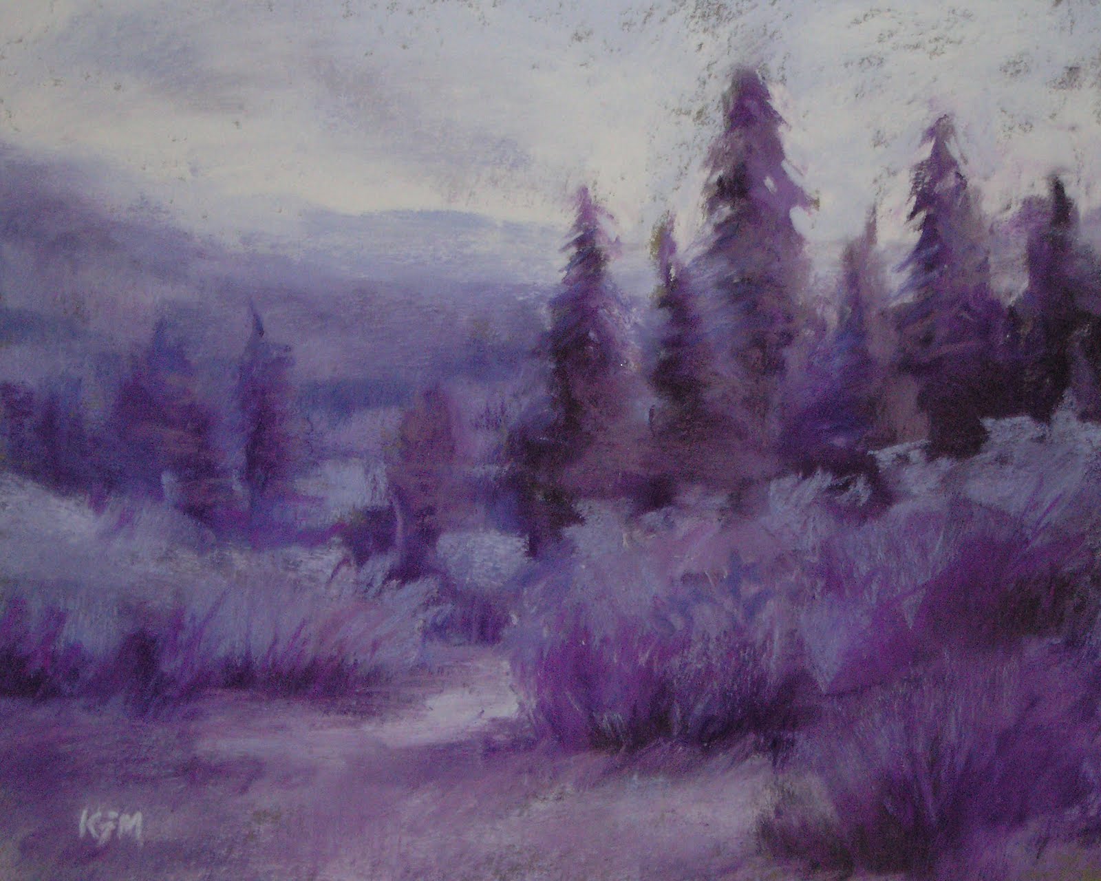 1600x1280 Painting My World Purple Mountains Majesty A Monochromatic - Monochromatic Painting