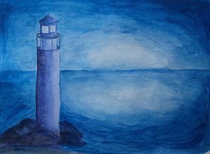300x220 Monochromatic Blue Art - Monochromatic Painting Blue