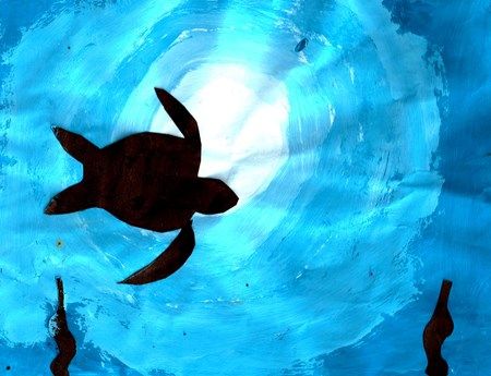 450x345 Collection Of Monochromatic Drawing Blue High Quality, Free - Monochromatic Painting Blue