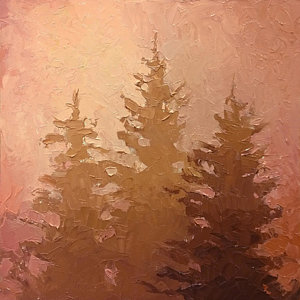 300x300 Monochromatic Landscape Paintings Fine Art America - Monochromatic Tree Painting