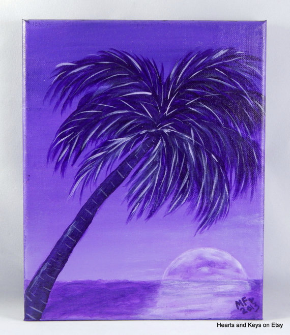 570x659 A Night - Monochromatic Tree Painting