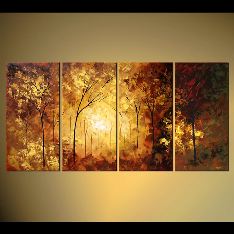 750x750 Painting - Monochromatic Tree Painting