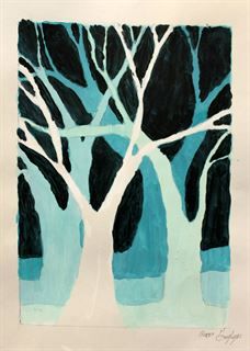 228x320 Artsonia Art Gallery - Monochromatic Tree Painting