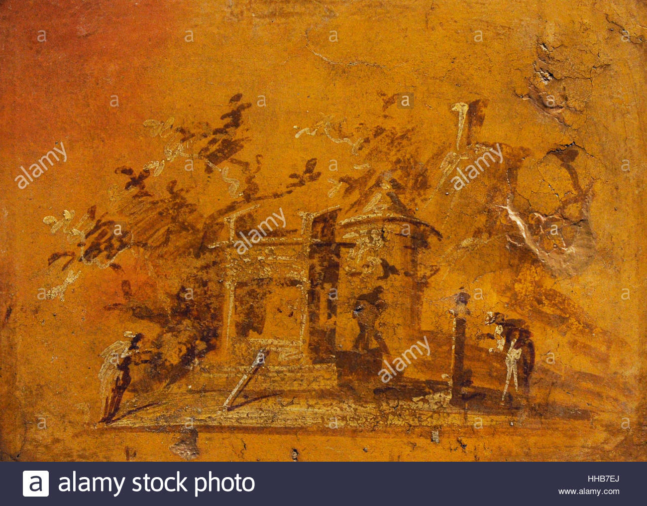 1300x1016 Fresco Depicting A Monochrome Landscape. 50 79 Ad. From Villa - Monochrome Landscape Painting