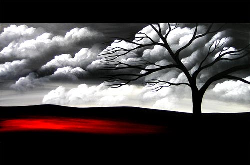 501x331 Painting - Monochrome Landscape Painting