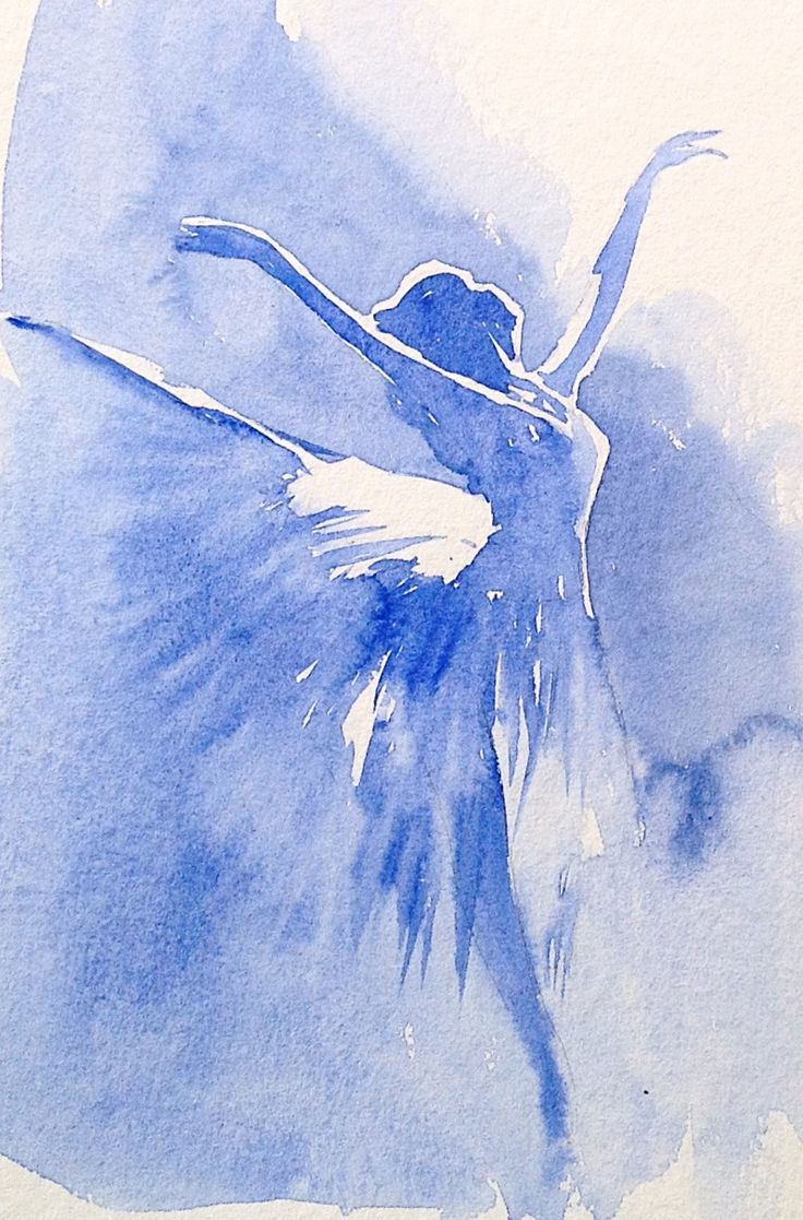 736x1117 Beautiful But Simple Monochrome Watercolor Exercise Of A Ballerina - Monochrome Watercolor Painting