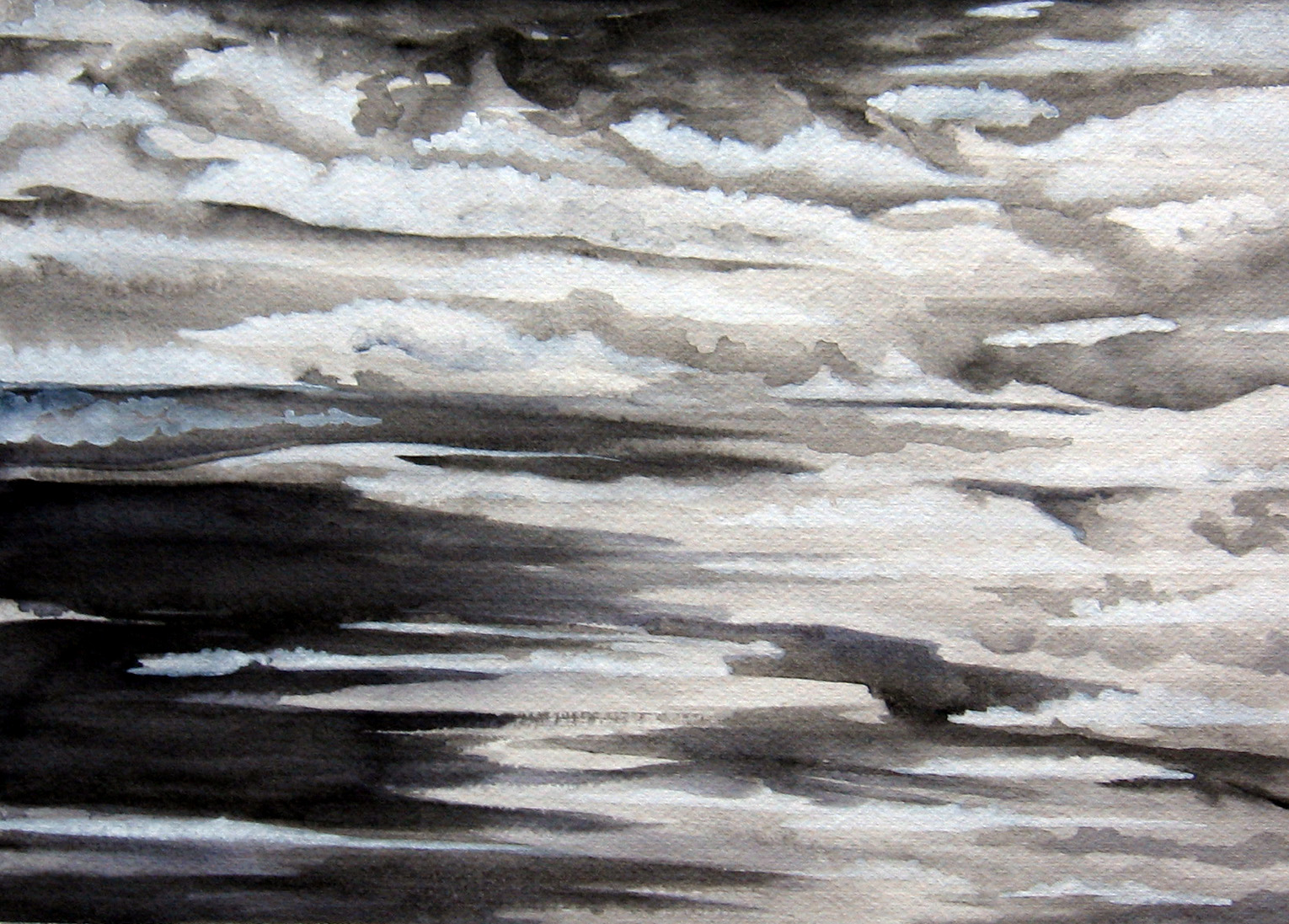1530x1097 Working In Black And White Watercolor Leslie White - Monochrome Watercolor Painting