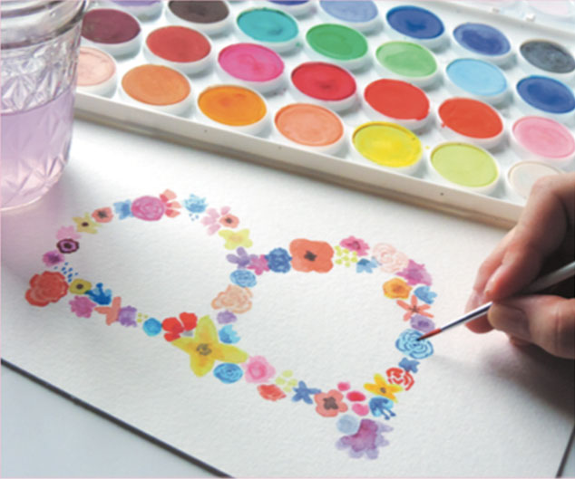 634x529 Floral Watercolor Monogram Quarto Knows Blog - Monogram Painting