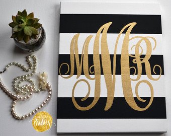 340x270 Monogram Painting Etsy - Monogram Painting