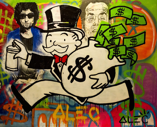 658x531 Graffiti That's Art And Allowed Alec Monopoly Comes To Moscow - Monopoly Man Painting