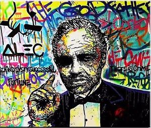 300x254 Alec Monopoly Oil Painting On Canvas Handcraft Graffiti - Monopoly Painting