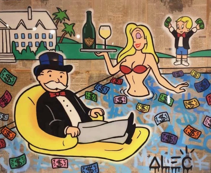 724x593 Alec Monopoly Paintings Old Art Life Gallery - Monopoly Painting