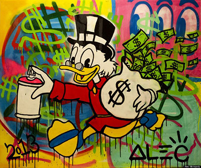 400x334 Donald Duck - Monopoly Painting