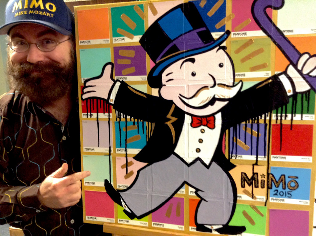 1024x765 Modern Art Style Painting Of Mr Monopoly Guy, Uncle - Monopoly Painting