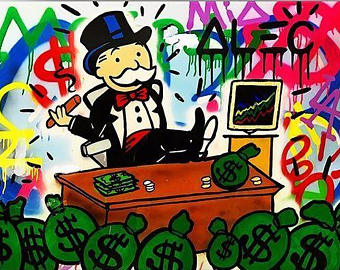 340x270 Monopoly Wall Art Etsy - Monopoly Painting