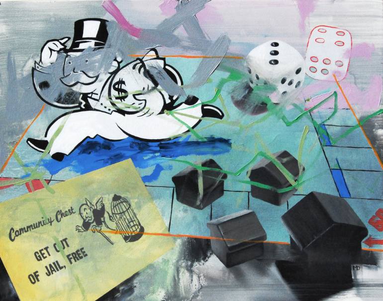 770x605 Saatchi Art Is This Not Monopoly Painting By Marcus Durkheim - Monopoly Painting