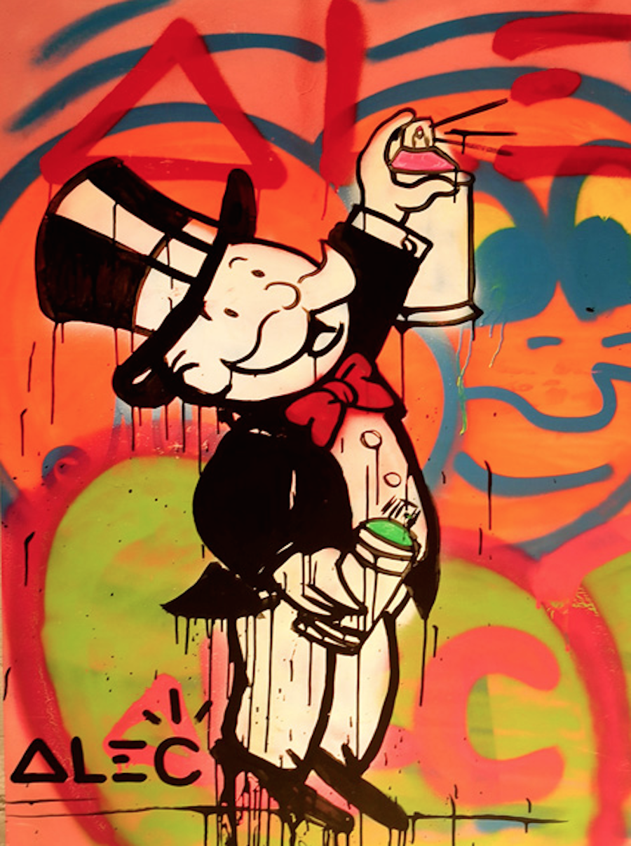 900x1207 Spray Paint Monopoly By Alec Monopoly - Monopoly Painting