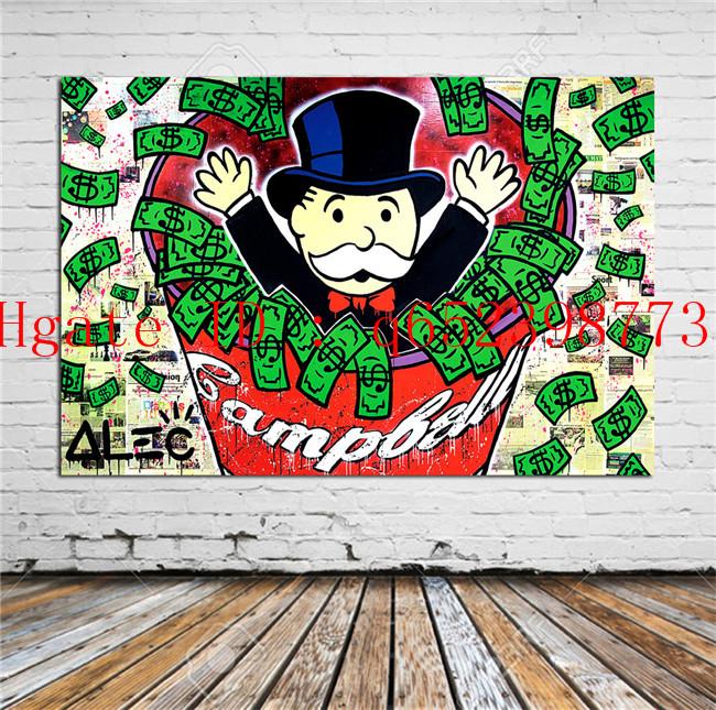 650x645 Tableau Alec Monopoly,home Decor Hd Printed Modern Art Painting - Monopoly Painting