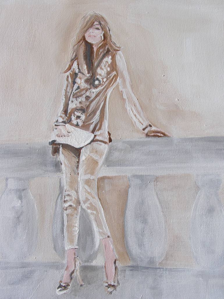 770x1027 Saatchi Art Girl In Monotone Painting By Rachel Walker - Monotone Painting
