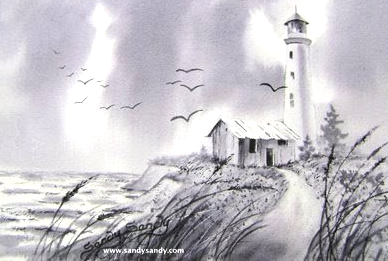 388x261 Sandy Sandy Offers Classes In Drawing With Pencil Amp Watercolor - Monotone Painting