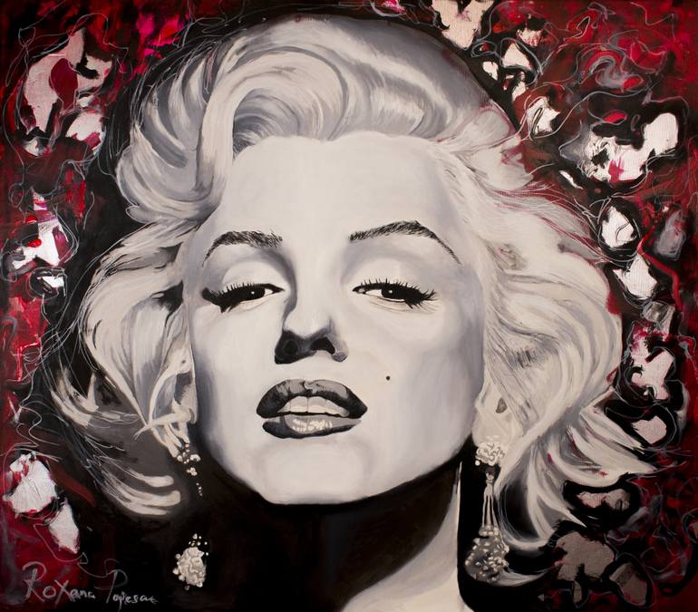 770x675 Saatchi Art Marilyn Monroe Painting By Roxana Popescu - Monroe Painting