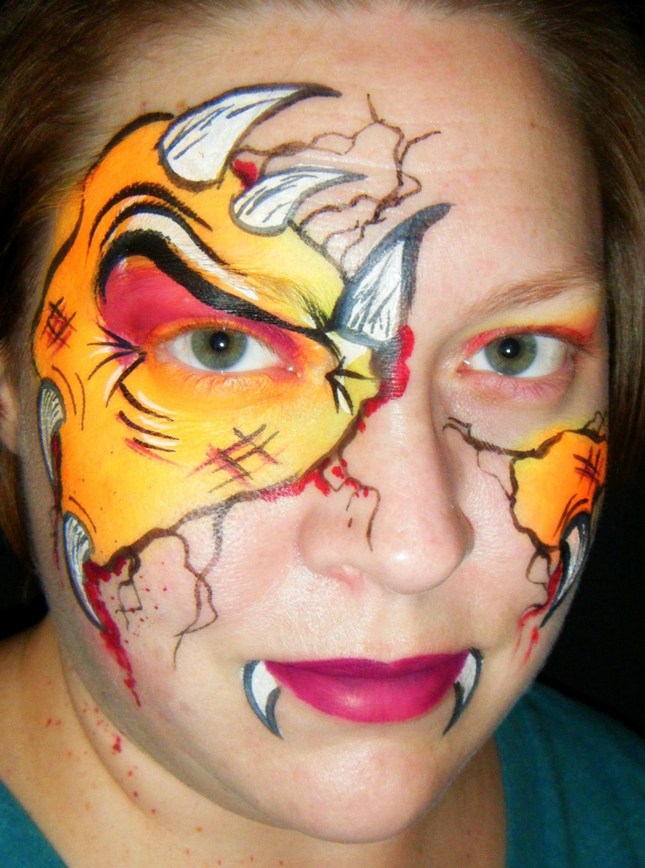 1280x1722 Caswell Designs Face Painting - Monster Face Painting