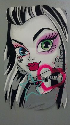 236x418 Monster High Argyle Girls Mural By Lynnemackmurals, Custom - Monster High Painting