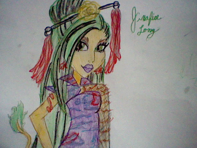 640x480 Monster High Jinafire Long Drawing By Hailstorm721 - Monster High Painting