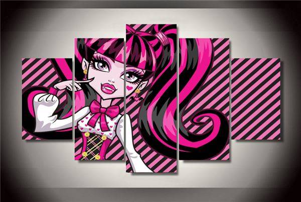 600x402 Unframed)printed Monster High Painting On Canvas Room Decoration - Monster High Painting