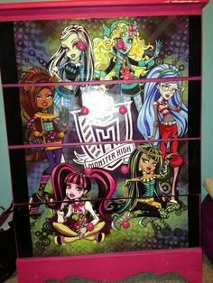 236x314 Handpainted Huge Monster High Frankie Stitched Heart Logo Original - Monster High Painting Games