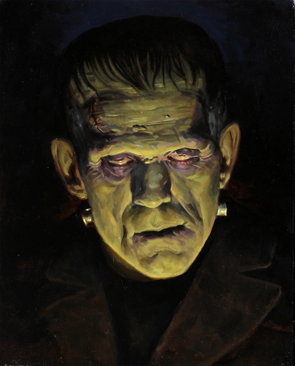 967x1200 E. M. Gist Illustration Dead Of The Day Monster Portraits Part 2 - Monster Oil Painting