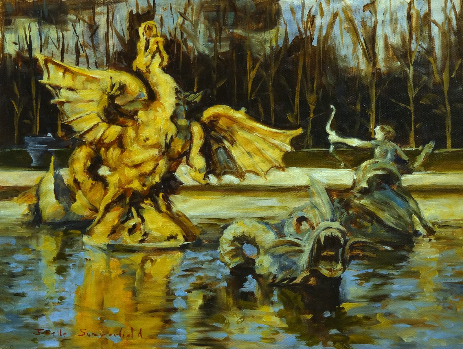 1600x1208 Jonelle Summerfield Oil Paintings Dragon And Sea Monsters - Monster Oil Painting