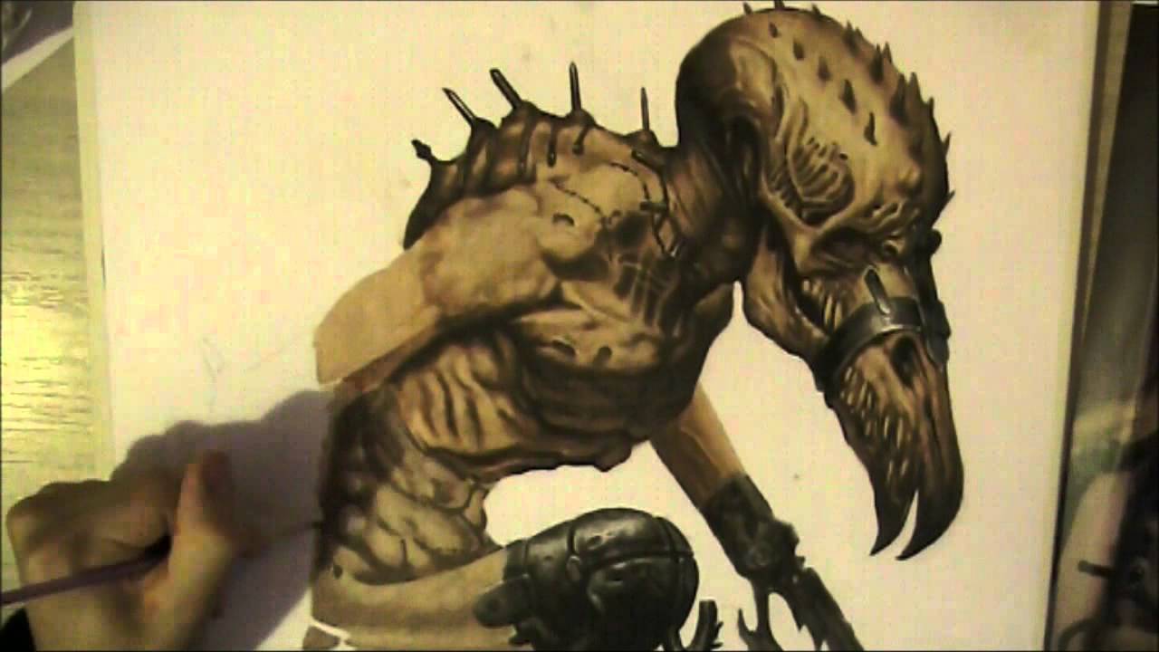 1280x720 Monster Speed Painting - Monster Oil Painting