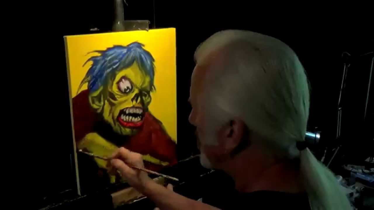 1280x720 Shock Monster Alla Prima Oil Painting By Rick Baker - Monster Oil Painting