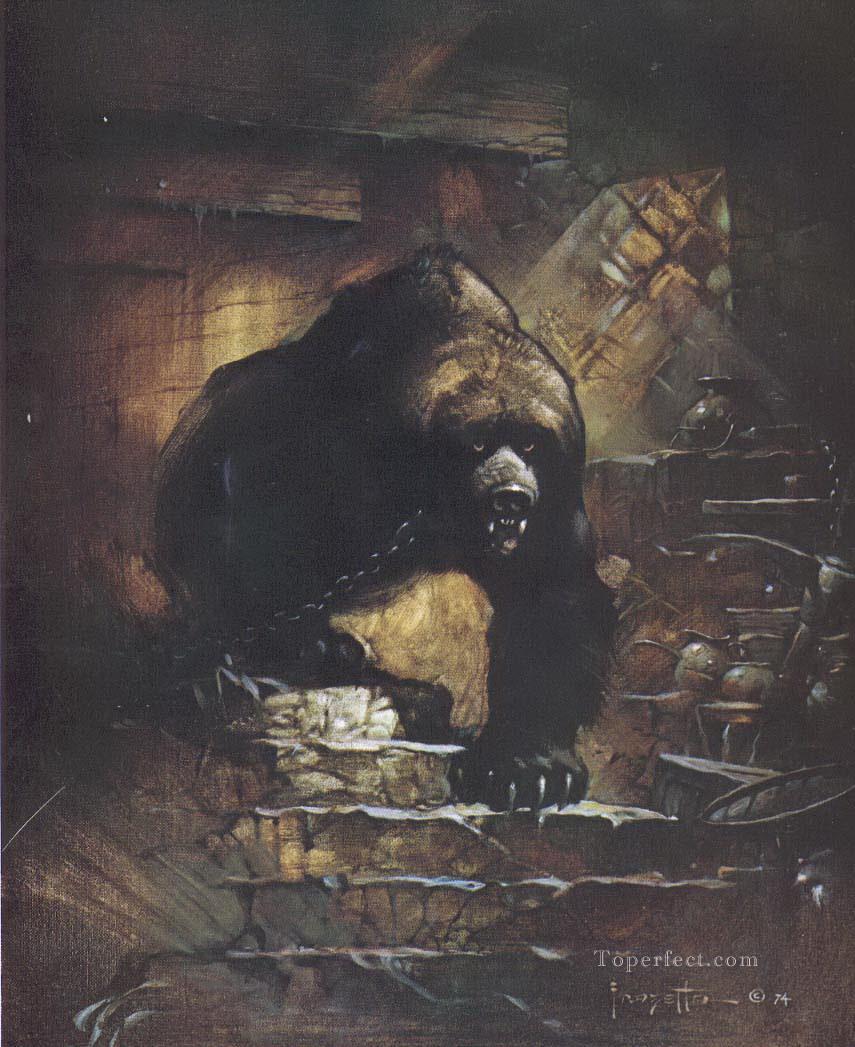 855x1047 Bear Monster Painting In Oil For Sale - Monster Oil Painting