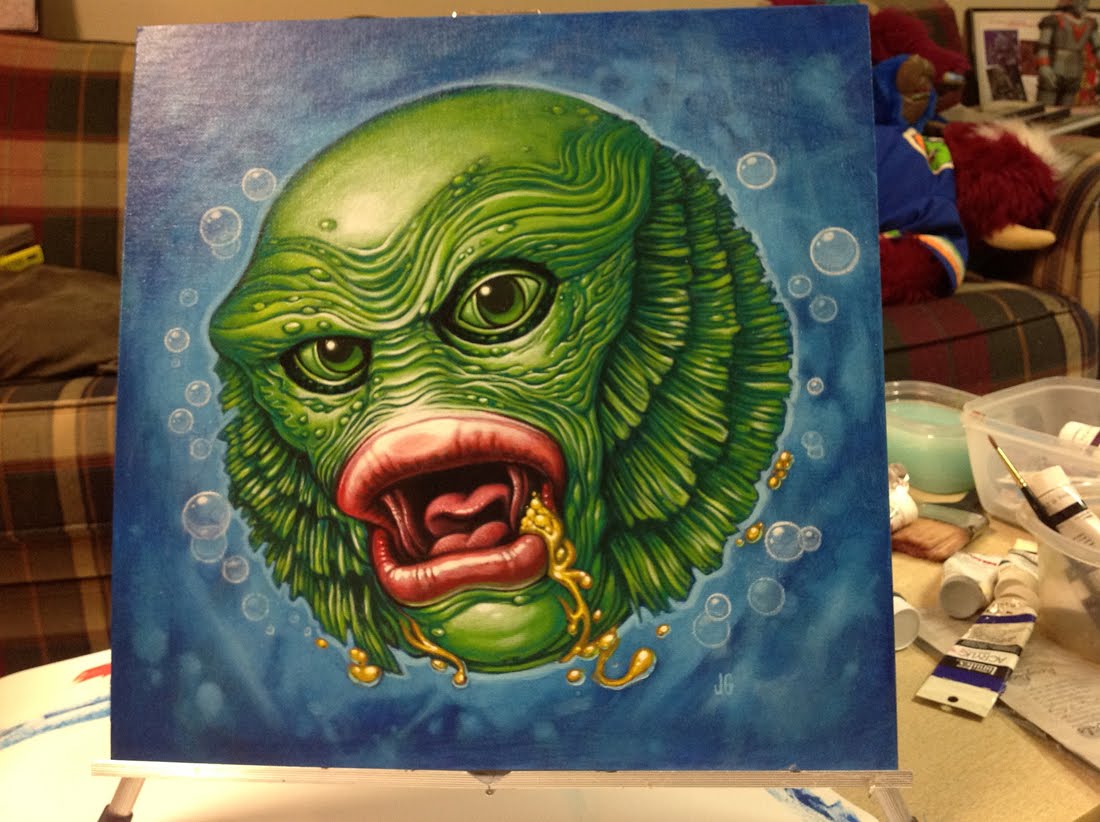 1100x822 James Groman Classic Universal Monster Paintings! - Monster Painting