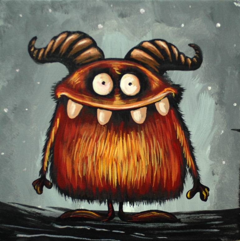 770x773 Saatchi Art Monster Painting By Tamar Tukhashvili - Monster Painting