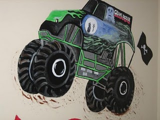 320x240 Monster Truck Murals - Monster Truck Painting