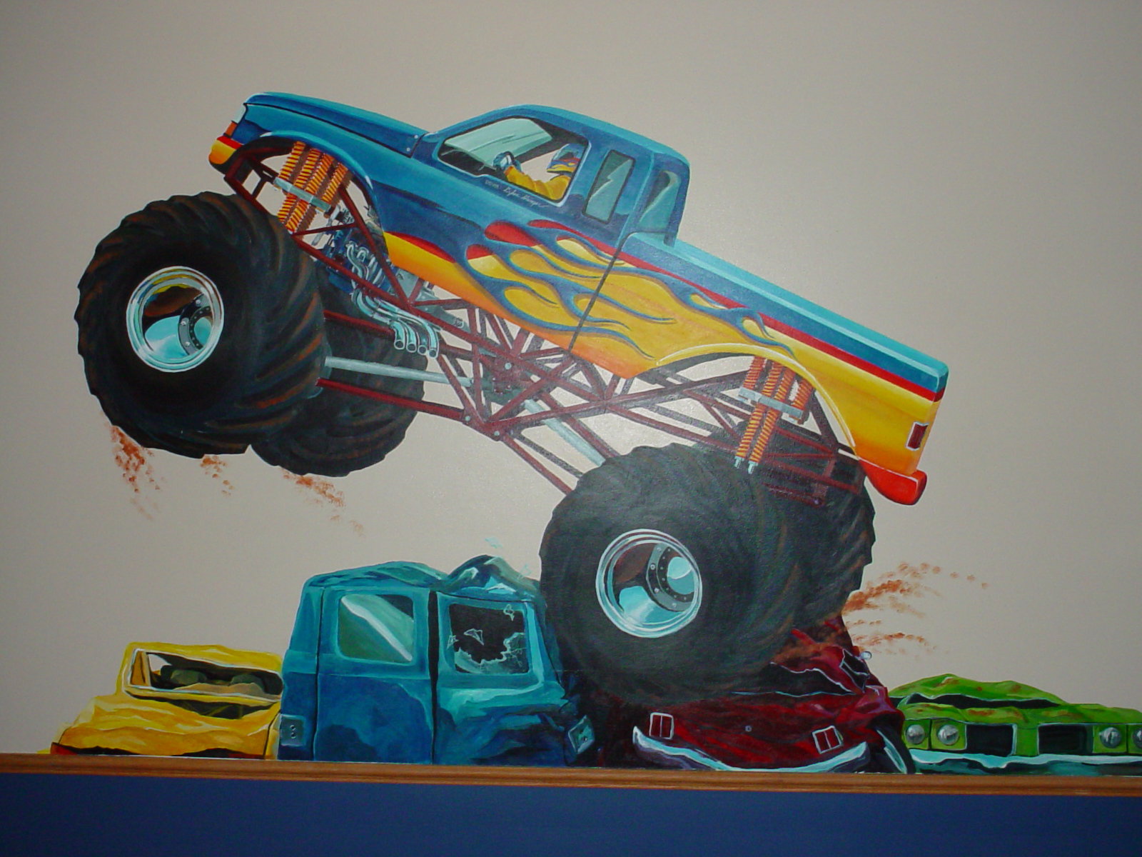 1600x1200 Monster Truck Mural By 71charger - Monster Truck Painting